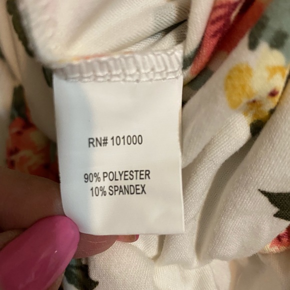 Just Peachy Faux Wrap Floral Dress - Picture 7 of 8